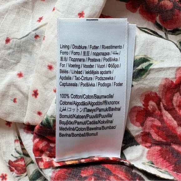 NWT Farm Rio x Anthropologie Vibrant Red Floral Wrap Top Size S Puff Sleeve - Picture 12 of 14